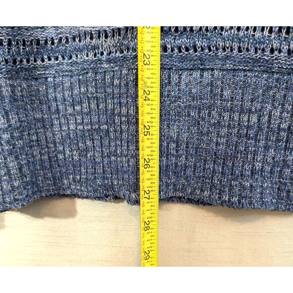 Faded Glory Blue Heather Lightweight Loose Knit Sweater Size 3X (22W-24W) Comfy - Picture 8 of 11